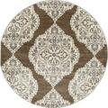 Art Carpet 8 Ft. Arabella Collection Medallion Woven Round Area Rug, Mushroom 841864103240